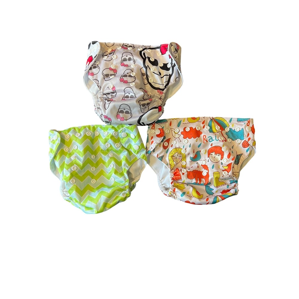 Alva Baby 3 Pack Adjustable Pocket Cloth Diapers One Size